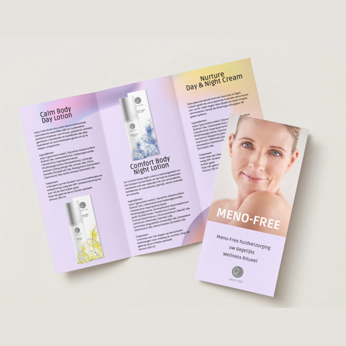 Verkoopfolders Meno-Free A4 gevouwen - 10 stuks
